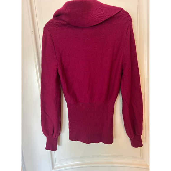 Women's Patagonia Magenta Lambswool Cowl Neck Sweater M - Picture 2 of 6